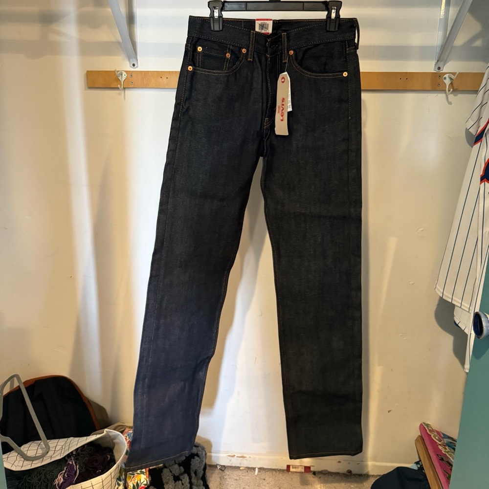 Levi’s dark wash blue jeans